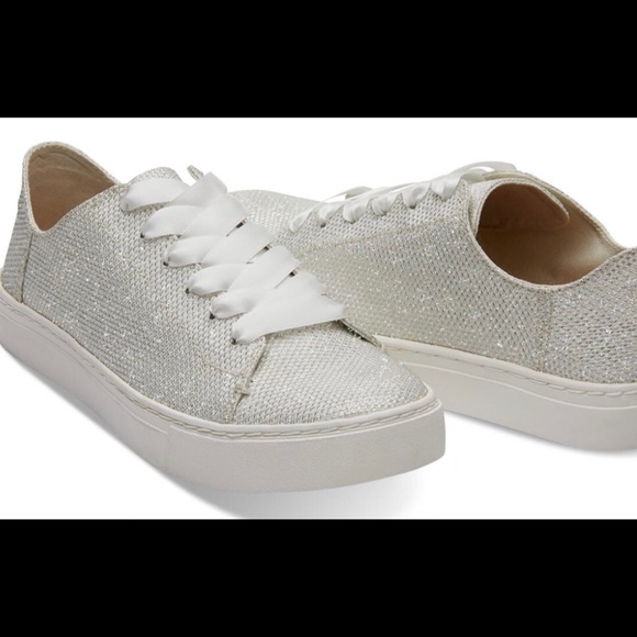 Toms Shoes - Toms Ivory Glitter Mesh Women’s Bridal Sneakers